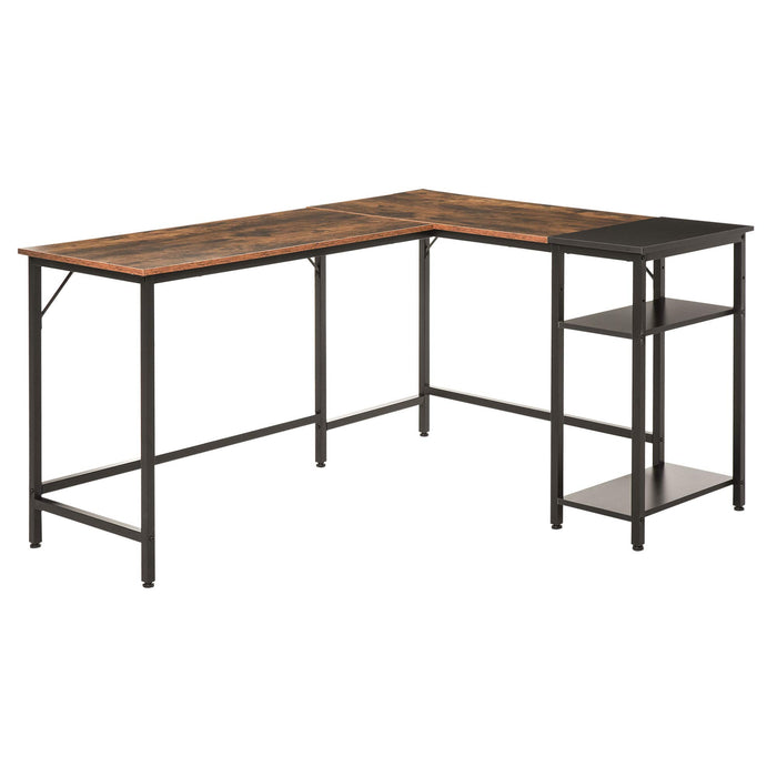 HOMCOM L-shape Computer Desk Brown 1,200 x 750 mm