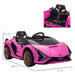 HOMCOM Lamborghini SIAN 12V Kids Electric Ride On Car Toy with Remote Control Pink