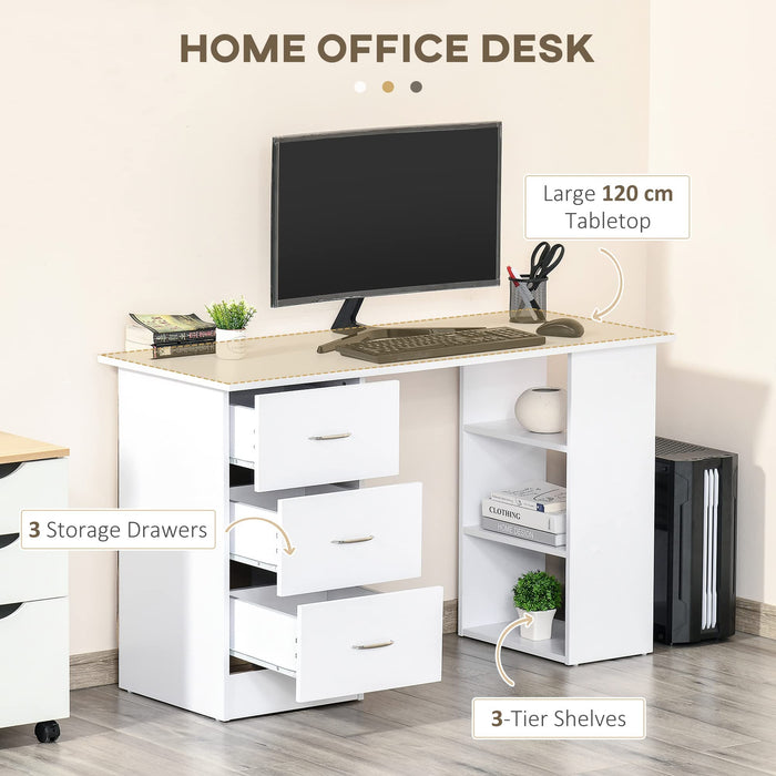 HOMCOM Desk White 490 x 720 mm