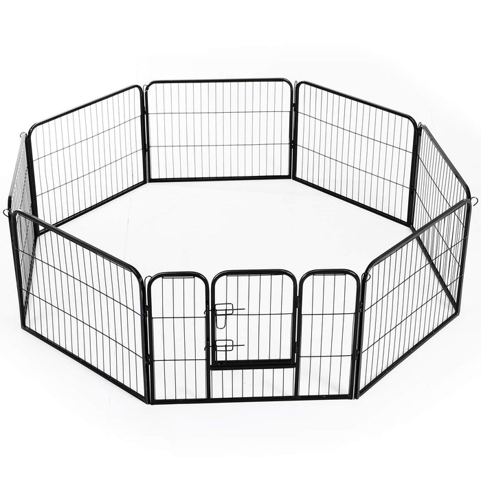 PawHut Pet Playpen Black 800 mm x 600 mm