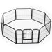 PawHut Pet Playpen Black 800 mm x 600 mm