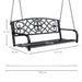 OutSunny Swing Bench Steel Black 600 x 510 mm