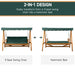 OutSunny Swing Chair Fir wood Steel Oxford cloth Green 1,280 x 2,350 x 1,800 mm