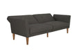 Novogratz 3 Seat Sofa GREY LINEN Linen 2,044.70 (W) x 825.50 (D) x 850.90 (H) mm