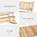 OutSunny Bench Wood 670 x 1,120 x 930 mm Natural wood finish