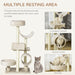 PawHut Cat Tree Beige 400 mm x 500 mm x 1050 mm