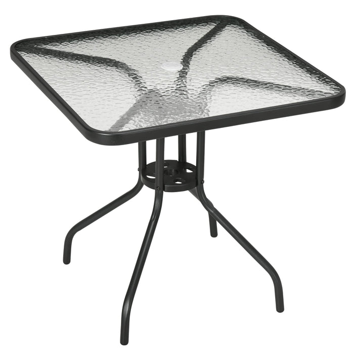 OutSunny Table 84B-661 Steel,Tempered Glass 760 x 760 x 720 mm