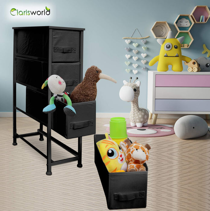 Clarisworld Storage Unit PP-9949BK with 4 Drawers Black