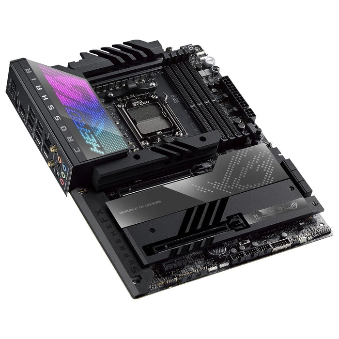 ASUS ROG CROSSHAIR X670E HERO - Motherboard - ATX - Socket AM5 - AMD X670 Chipset - USB 3.1 Gen 1, USB 3.2 Gen 2, USB4, USB-C 3.2 Gen2, USB-C 3.2 Gen 2x2 - 2.5 Gigabit LAN, Bluetooth, Wi-Fi - onboard graphics (CPU required) - HD Audio (8-channel)