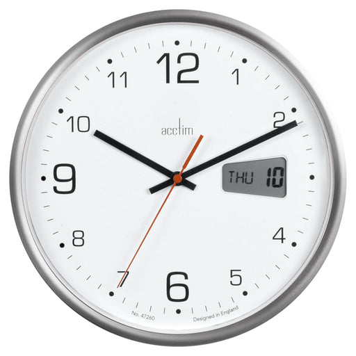 Acctim Analog Clock White 26.7 x 26.7 x 4.4 x 26.7 cm