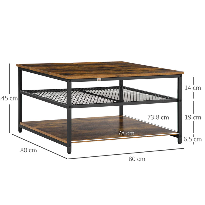 HOMCOM Coffee Table 839-345 800 (W) x 800 (D) x 450 (H) mm