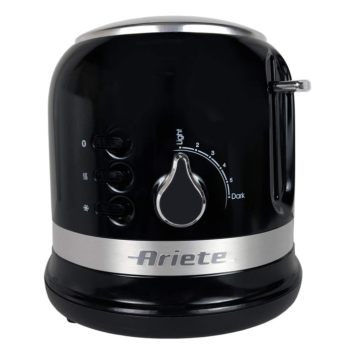 Ariete Moderna AR1492 2 slice toaster 6 Browning settings Metal Black