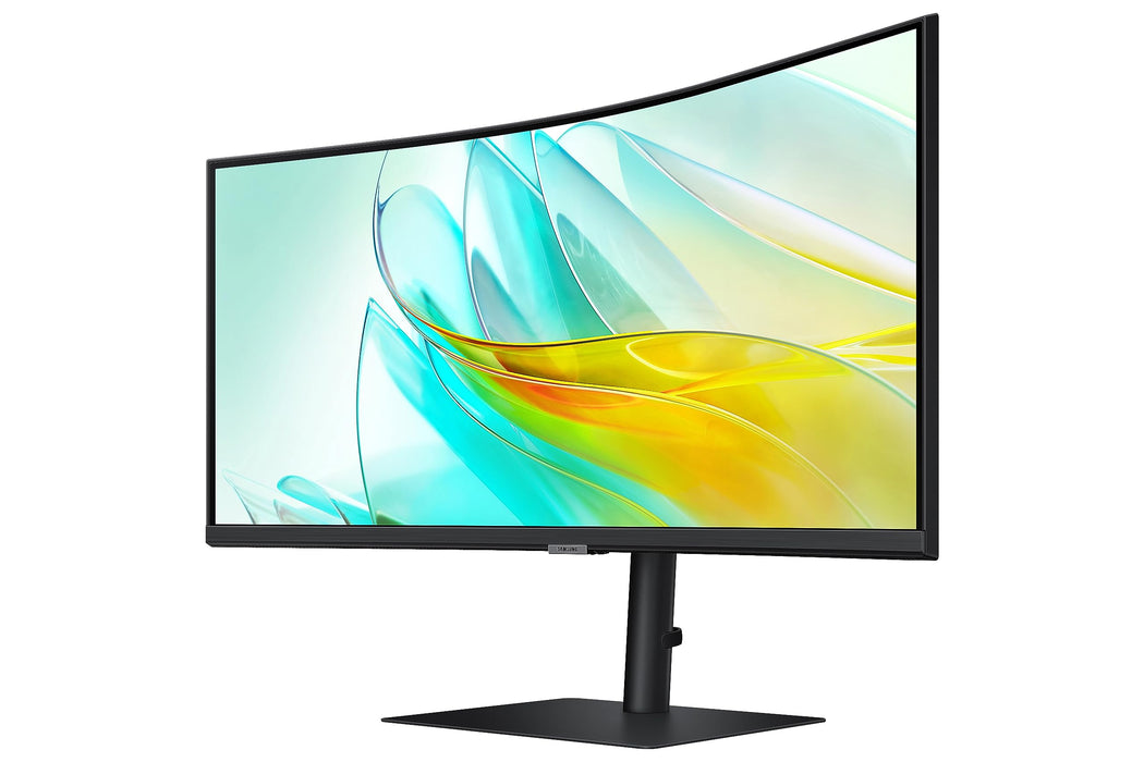 Samsung ViewFinity S6 S34C652UAU - S65UC Series - LED monitor - curved - 34" - 3440 x 1440 UWQHD @ 100 Hz - VA - 350 cd/m² - 3000:1 - HDR10 - 5 ms - HDMI, DisplayPort, USB-C - speakers - black