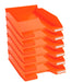 Exacompta Letter Tray Combo Midi Glossy Tangerine Pack of 6