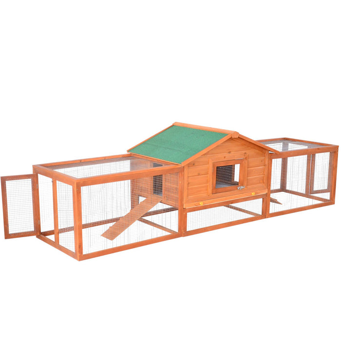 PawHut Rabbit Cage Golden red 790 mm x 3090 mm x 860 mm