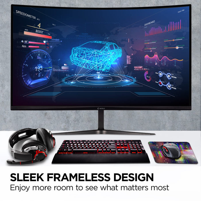 ViewSonic OMNI Gaming VX3218C-2K - LED monitor - gaming - curved - 32" (31.5" viewable) - 2560 x 1440 QHD @ 165 Hz - VA - 250 cd/m² - 1 ms - HDMI, DisplayPort - speakers