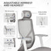 Vinsetto Ergonomic Office Chair Mesh 3D Grey