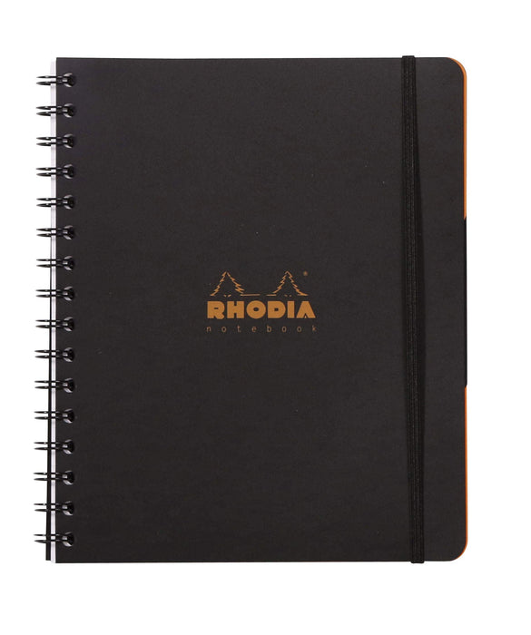 Rhodia Notebook 119237C A5 Ruled Spiral Bound PP (Polypropylene) Soft Cover Black Perforated 180 Pages 90 Sheets