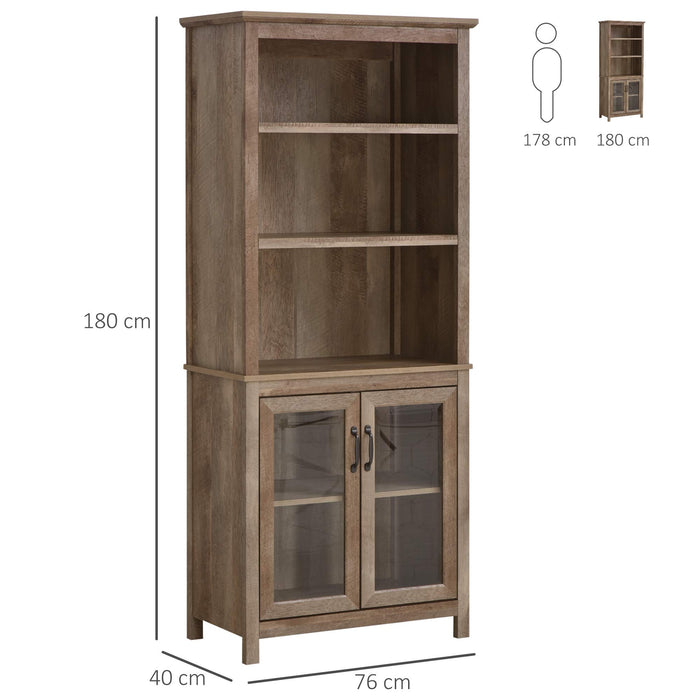 HOMCOM Kitchen Cupboard Brown 400 x 760 x 1,800 mm