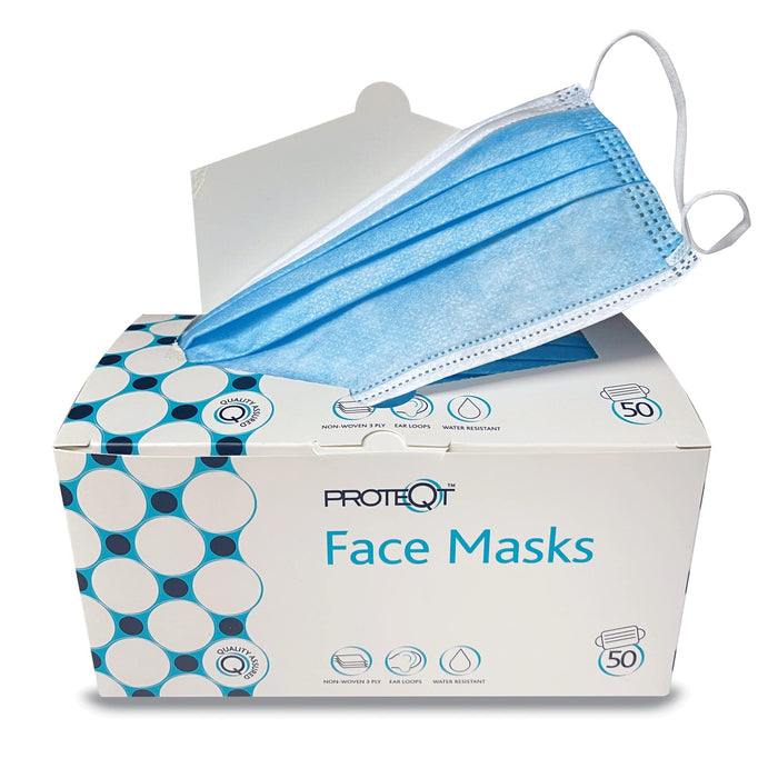 Proteqt Medical Face Mask Type IIR Non Woven Blue Pack of 50