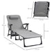 OutSunny Lounge Chair Aluminum, Steel, Sling Fabric 1,590 x 720 x 940 mm Light Grey