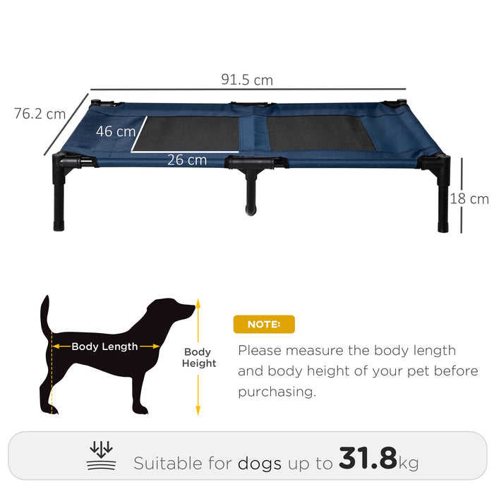 PawHut Pet Bed Blue, Black 762 mm x 915 mm x 180 mm