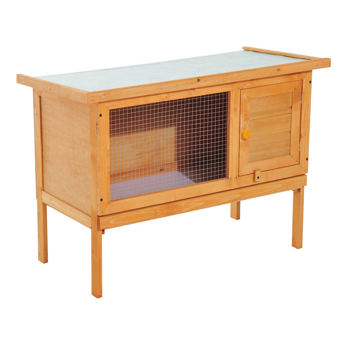 PawHut Rabbit Hutch Natural 450 mm x 900 mm x 650 mm