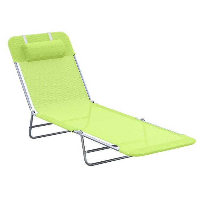 OutSunny Lounge Chair 01-0335 Textilene, Steel Green