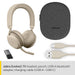 Jabra Evolve2 75 - Headset - on-ear - Bluetooth - wireless - active noise cancelling - USB-A - noise isolating - beige - Optimised for UC