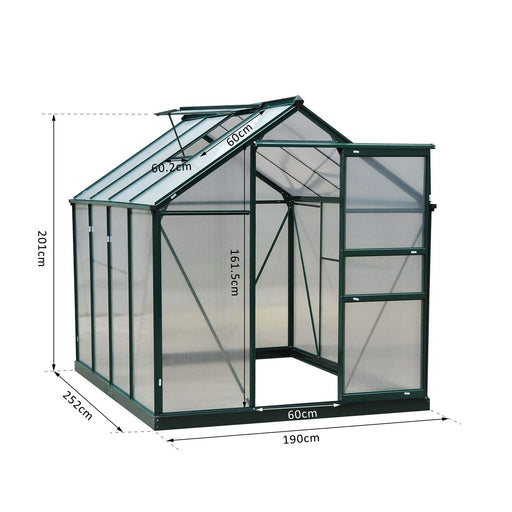 OutSunny Outdoor Greenhouse Waterproof Dark Green 2520 mm x 1900 mm x 2010 mm