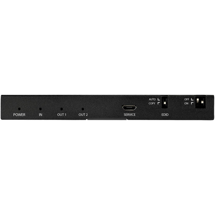 StarTech.com 2-Port HDMI 4K 60Hz UHD 2.0 Audio Video Splitter with Scaler and Audio Extractor