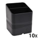 Exacompta Pen Pot 677014D ECOBlack Polysterene 93 x 74 x 74 mm Black Pack of 10