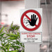 Trodat Health and Safety Sign Suspected Corona, stop! Do not enter! Aluminium 20 x 30 cm