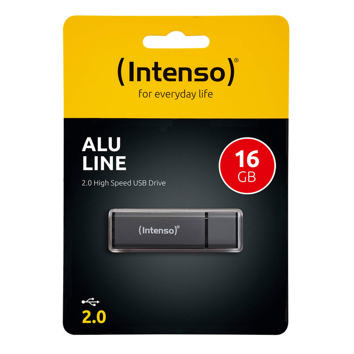 Intenso USB 2.0 Flash Drive Aluminum Line 16 GB Anthracite