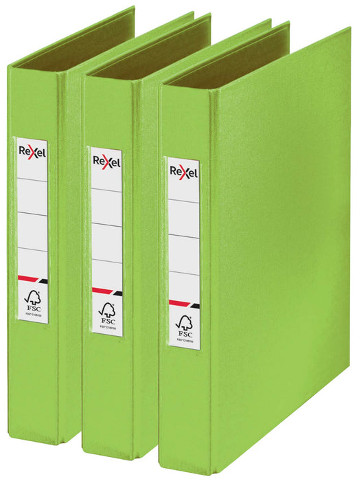 Rexel Ringbinder Choices A5 25mm 2RR Green PK10 - 2115561