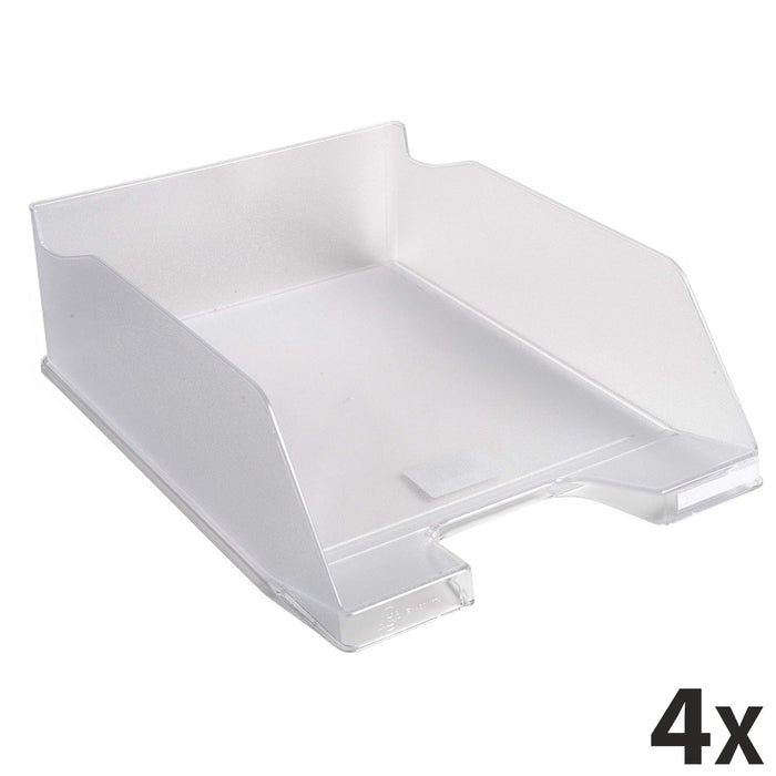 Exacompta Letter Tray Maxi Combo Clear Pack of 4