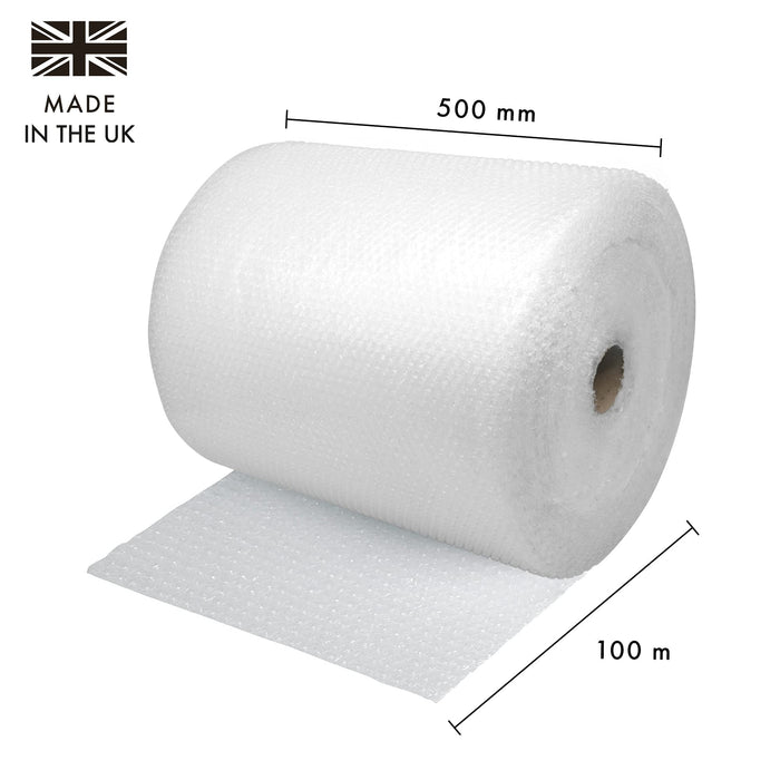 Pukka Pad Protective Bubble Roll 500 mm x 100 m Transparent