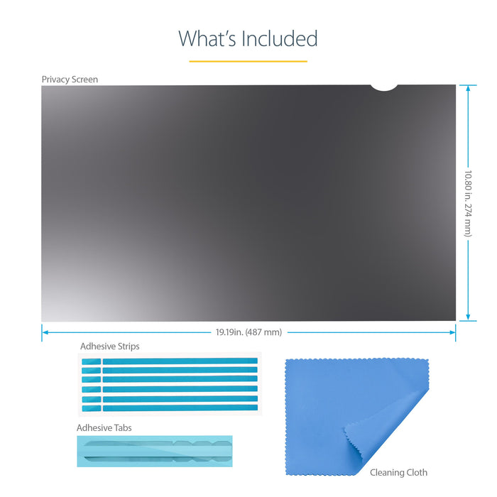 StarTech.com 22 Inch Anti-Glare Blue Light Reducing Monitor Privacy Screen