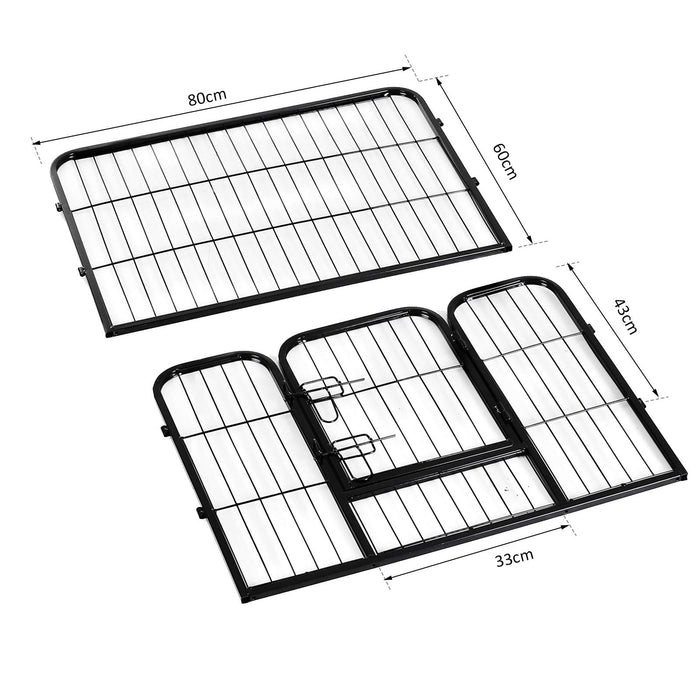 PawHut Pet Playpen Black 800 mm x 600 mm