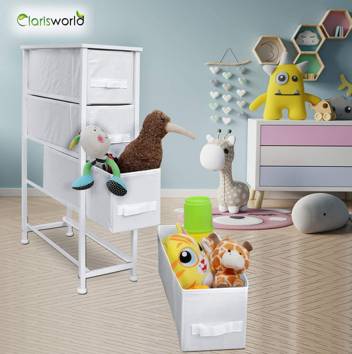 Clarisworld Storage Unit PP-9948WT with 4 Drawers White