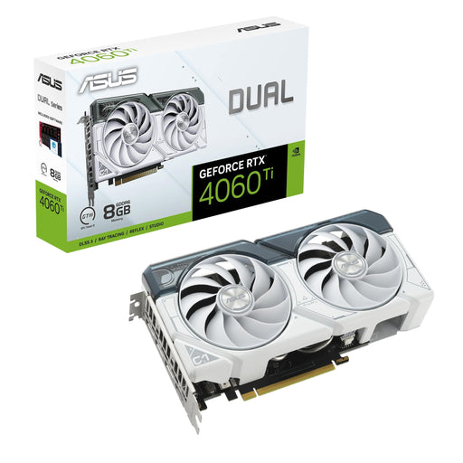 ASUS Dual GeForce RTX 4060 Ti - White Edition - graphics card - GeForce RTX 4060 Ti - 8 GB GDDR6 - PCIe 4.0 - HDMI, 3 x DisplayPort - white