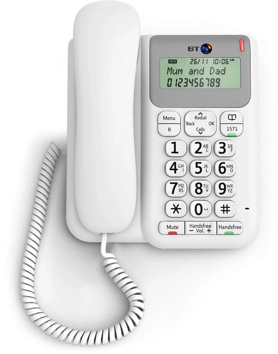 BT Decor 2200 Corded Telephone White