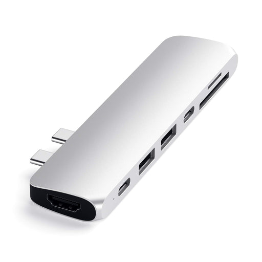 Satechi ST-CMBPS USB-C Male to HDMI, USB-C PD, 2 x USB-A, microSD Card Reader, SD Card Reader Pro Hub Adapter 4.25 inch Silver