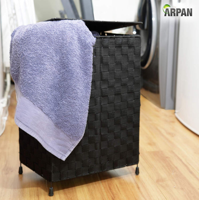 ARPAN Laundry Basket PP-9193BK Nylon, PP Black 50 x 35 x 25 cm