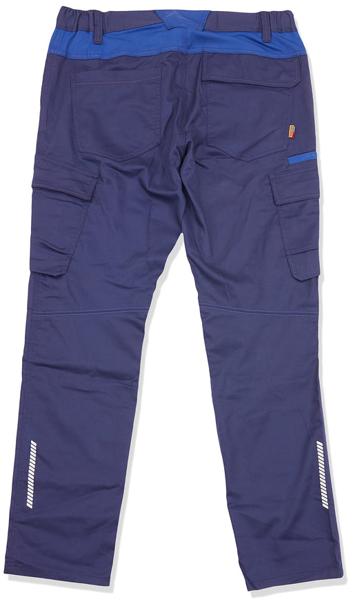 BLÅKLÄDER Trousers 14441832 Cotton, Elastolefin, PL (Polyester) Navy Blue, Cornflower Blue Size 36R