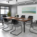 Dams International Square Boardroom Table with White MFC & Aluminium Top and White Frame EBT1212-WH-WH 1200 x 1200 x 725 mm