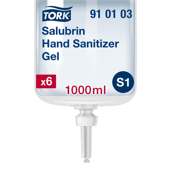 Tork Moisturising Hand Sanitiser Salubrin 1 L Pack of 6