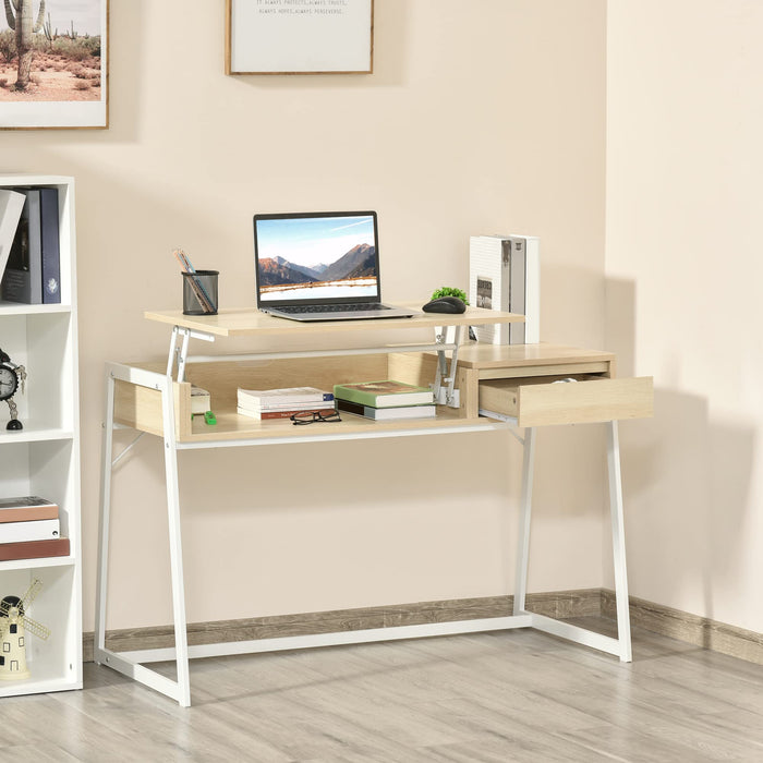 HOMCOM Desk Natural Wood Finish 480 x 760 mm