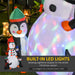 HOMCOM Christmas Snowman and Penguins Inflatable Multicolour 70 x 180 cm