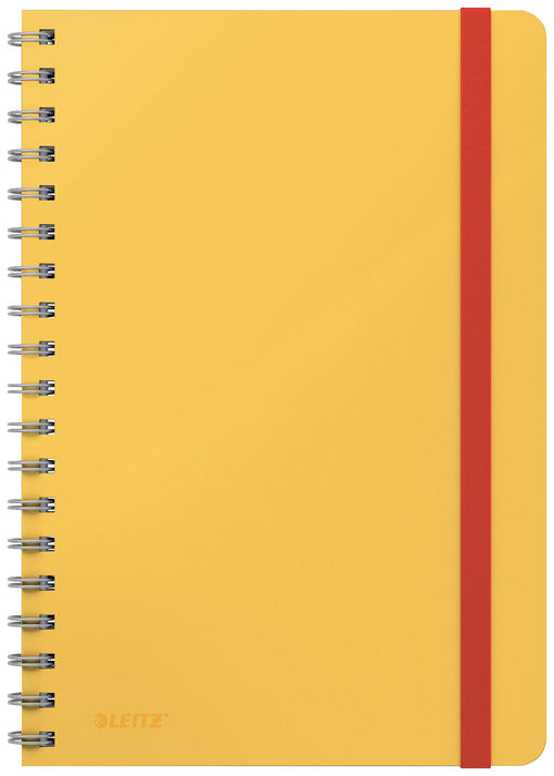 Leitz Cosy B5 Wirebound Notebook 4527 Soft Touch Ruled Yellow 160 Pages